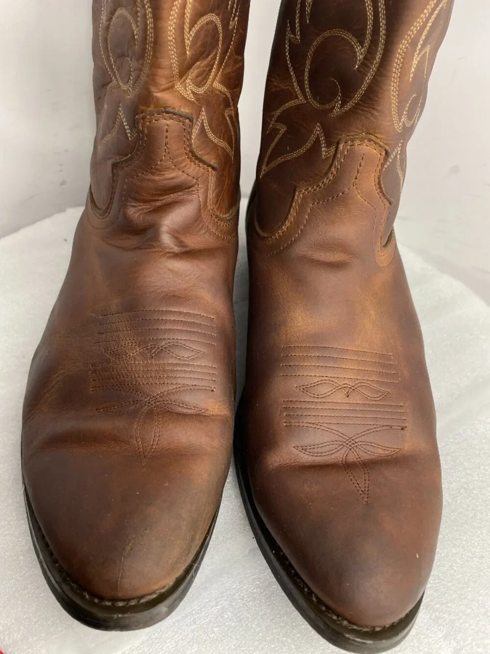 Masterson Western Cowboy Brown Leather Oil Resistant Work Boot's Men's 16 EW